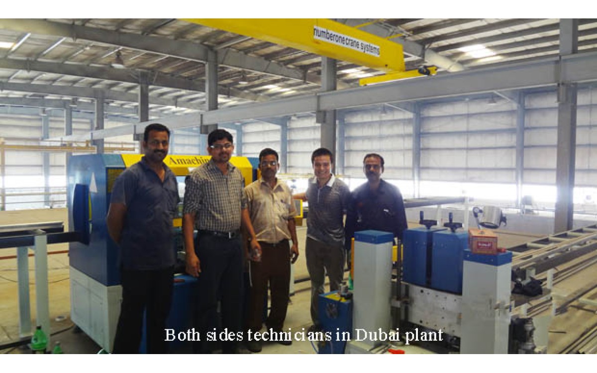 AMACHINE Technicians Went To UAE Install And Adjust Equipment